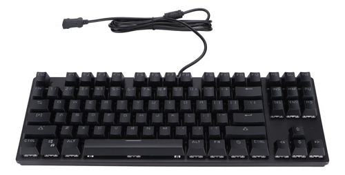 Teclado Mecánico Rgb Negro Con Cable Usb Green Axes 87key