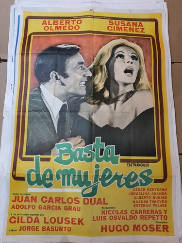 Afiche Cine Original-1452-basta De Mujeres- Susana - Olmedo