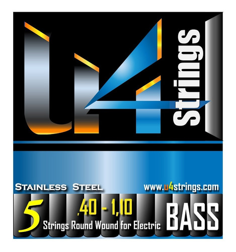Imagen 1 de 1 de U4strings 5 Cuerdas P/ Bajo Acero 0,40 Y 0,45