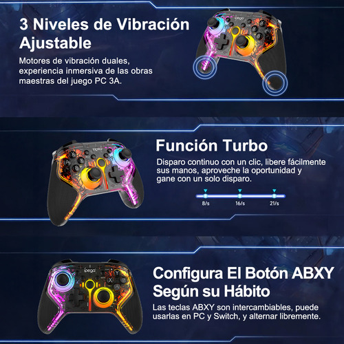 Ipega Controles Gamer Para Pc Inalambricos Gamepad Android Bluetooth Gamepad De Nintendo Switch Controles Joystick Cyber Rgb Pg-9666th