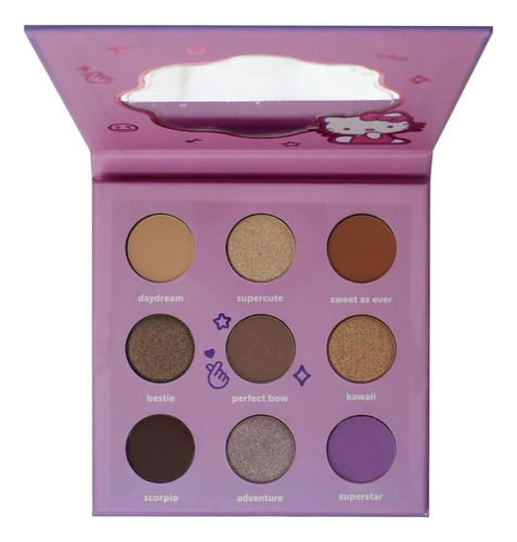 Paleta De Sombra De Ojos Kawaii Hello Kitty 28 Gramos