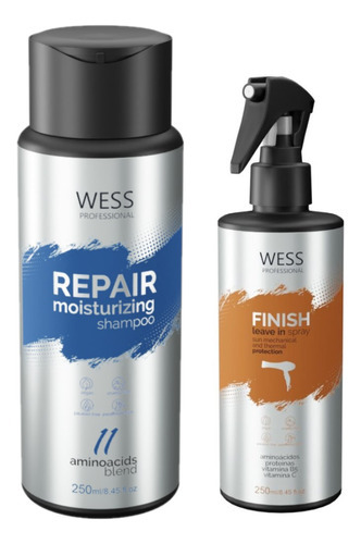 Kit Wess Repair Shampoo 250ml + Finish Protector 250ml
