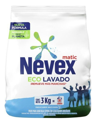 Jabón En Polvo Nevex Matic Multiacción 3kg