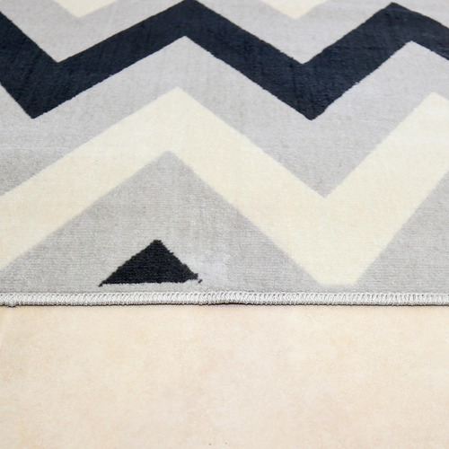 Imagen 3 de 4 de Alfombra Carpeta 150x200 Zig Zag Nordica Escandinava Tierra