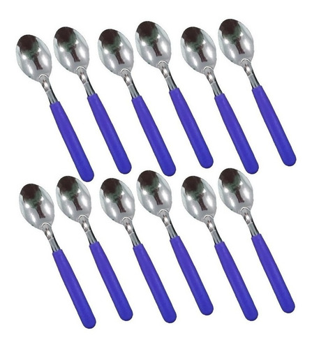 Cucharita Te Carol X6 Acero Inoxidable Mango Plastico