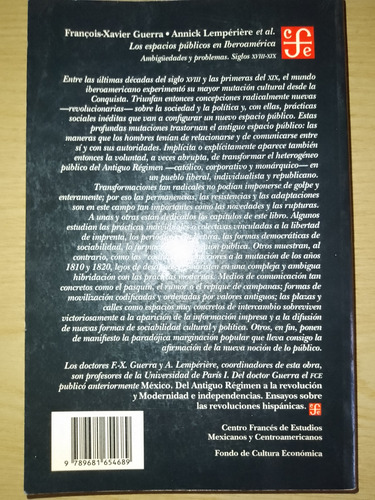 F-x Guerra Y Otros, Los Espacios Publicos En Iberoamérica