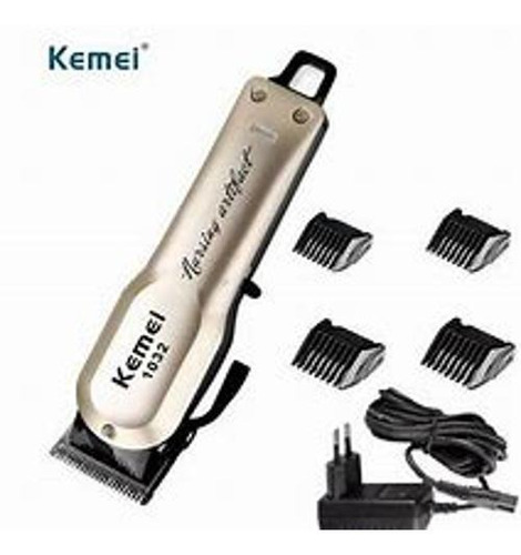 Kemei 1032 Maquina Barata Recarregável Cortar Cabelo Cor Rose 110V/220V (Bivolt)