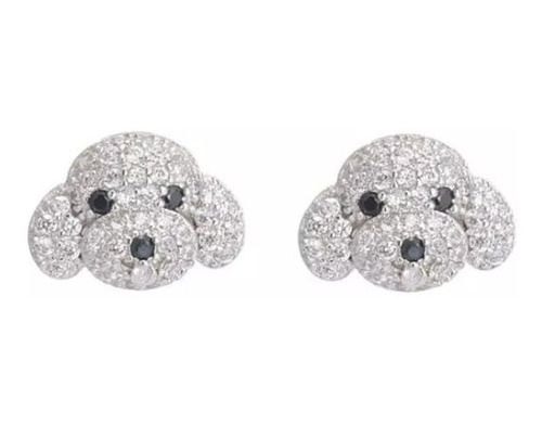 Aros Con Forma De Poodle ,bañados En Plata