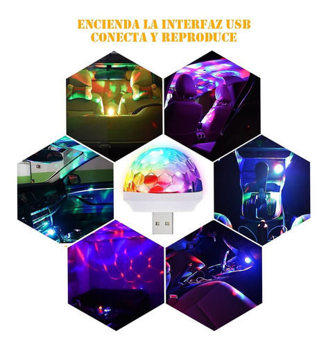 Imagen 6 de 8 de Luz De Escenario De Discoteca Mini Led Usb