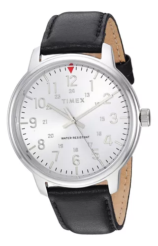 Timex Reloj Clásico De 1.693 In Para Hombre, Negro/tono Pl.