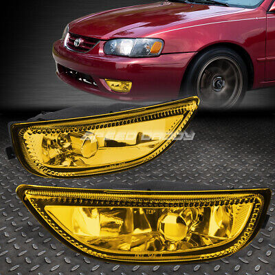 For 01-02 Toyota Corolla Amber Lens Bumper Driving Fog L Oad