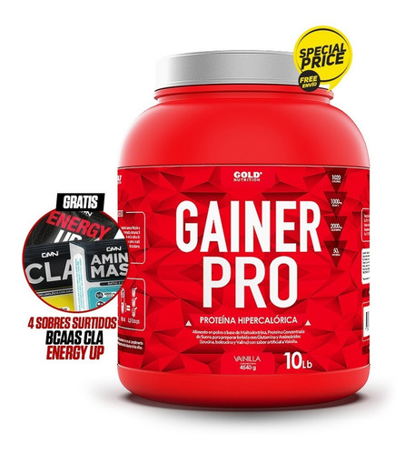 Proteína Gainer Pro Para Aumentar Músculo 10lbs En Promoción