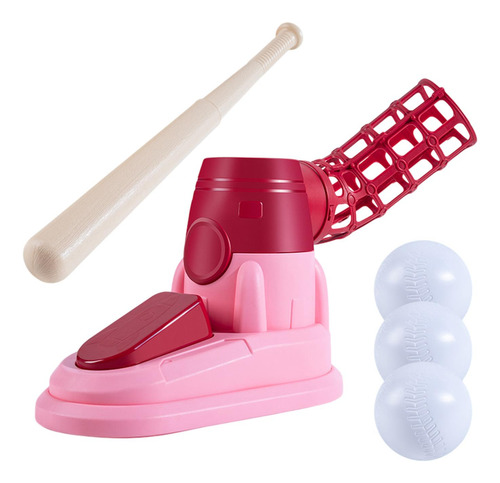 Baseball Pitching Machine Baseball Practice Pedal Vermelho