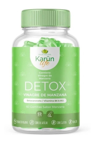 Detox Vinagre De Manzana | Vitamina B6 + B12 | 60 Gomitas