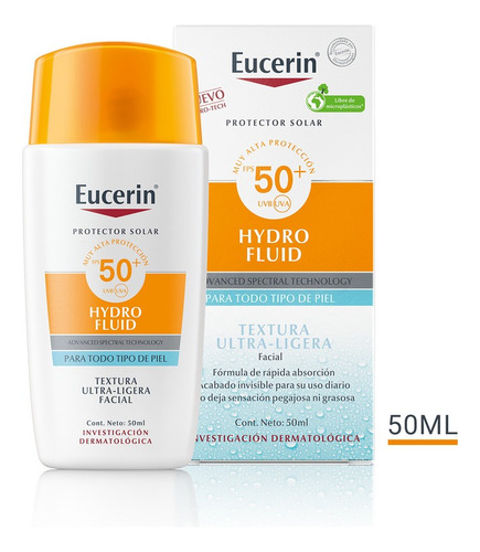 Combo X 2 Protector Solar Eucerin Fps 50 Hydro Fluid 50 Ml