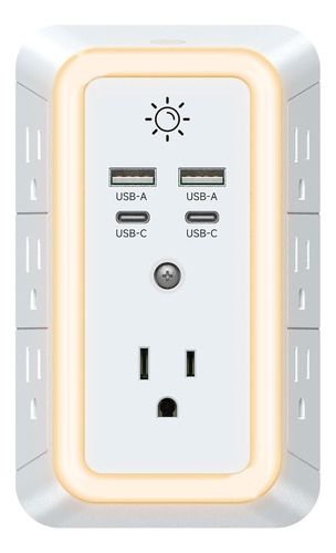 Toma De Corriente Múltiple, Cargador De Pared Usb, Protector