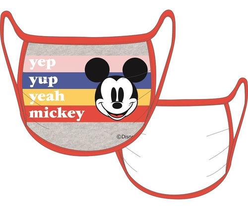 Mascara Facial Proteção Tecido Disney Mickey Mouse Infantil Cor Colorido