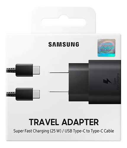 Cargador Original Samsung 25 W Terminales Tipo C