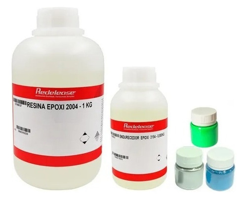 Resina Epoxi Cristal Rígida E Brindes Kit 1,5kg + Pigmentos