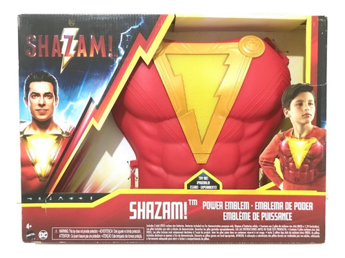 Shazam Emblema De Poder Pechera Escudo Original Mattel