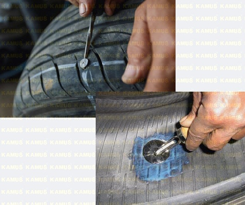 Imagen 2 de 8 de Bolsa Parche Reparación Pegar En Frio Pc1 38 Mm 100 Piezas