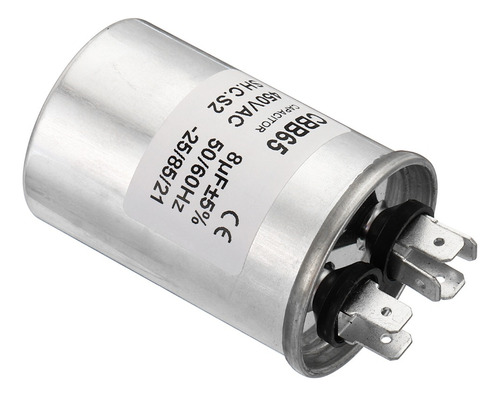 Condensador Cbb65 8uf Ac 450v 2 Terminales