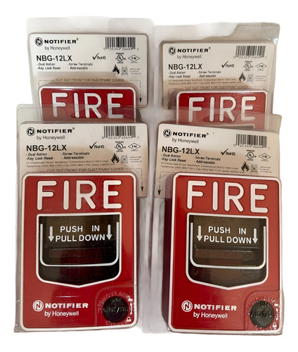 Estación Manual De Alarma Notifier Nbg-12lx Rojo