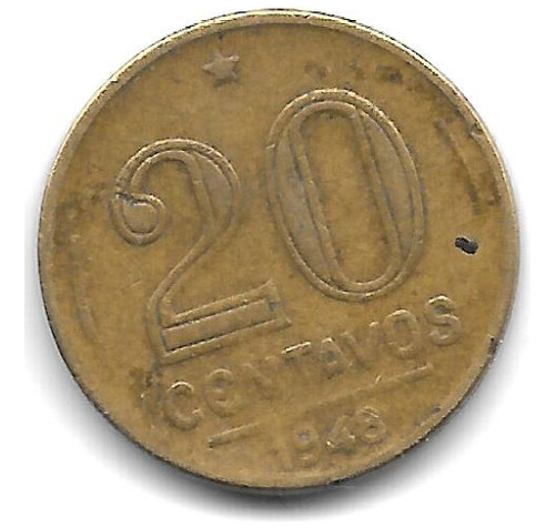 Brasil Moneda De 20 Centavos Año 1948 Km 562 - M.b.
