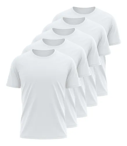 Kit 5 Camisetas Básicas Masculina Dry Fit Lisa Tradicional