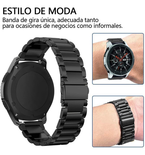 Imagen 5 de 10 de Correa De Acero Inoxidable Para Huawei Watch Gt/gt2 22/20mm