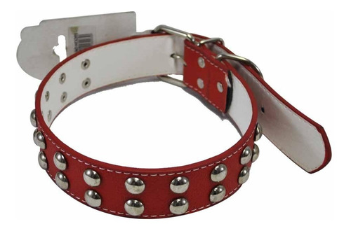Collar Para Perro En Cuerina Con Taches X 3 Unidades 65 Cm