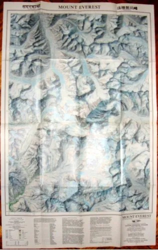 Himalaya Everest Mapa Nat Geo Revista Completa Hielo Glaciar (Usado)