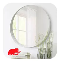 Comprar Combo Espejo De Baño Redondo 50 Cm Y Estante Flotante 