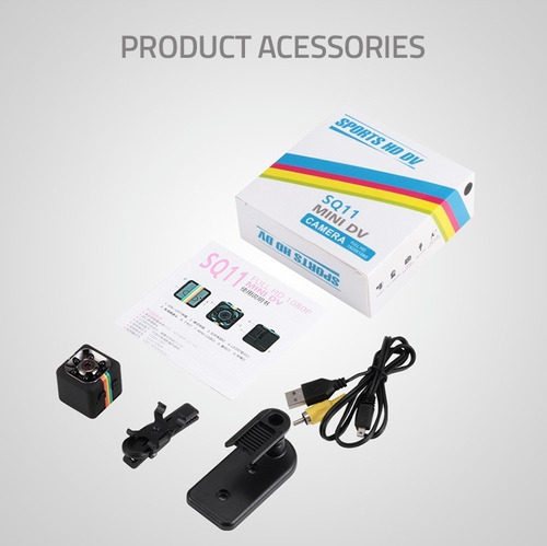 Imagem 7 de 9 de Câmera Espião Sq11 Full Hd Visão Noturna Espionagem Led Ir