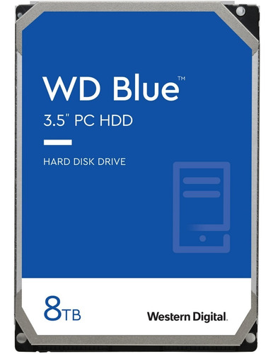 Hdd Western Digital Blue 8tb 5640rpm Sata. Precio Increíble! Color Plateado