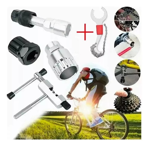 Herramientas Bici Extractor Motor Corta Cadena Llave Biela