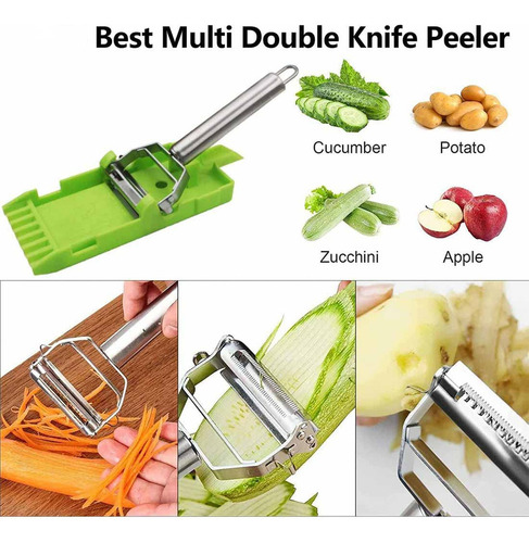 Rii Pelador 2 En 1 Nuevo Mejor Cuchillo Multiusos Doble Filo