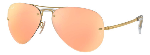 Ray Ban Rb3449 001/2y Aviator Terracota Espejo Dorado