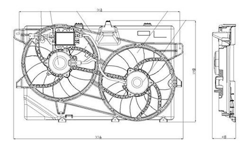 Ventilador Radiador Ford Edge, Lincoln Mkx.