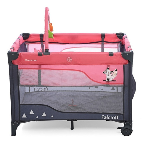 Imagen 2 de 10 de Practicuna Cuna Para Bebe Felcraft Dreamer C/ Arco Juguetes