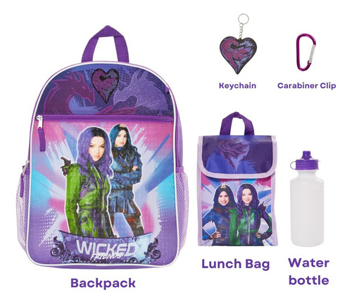 Disney Descendientes Mal Y Evie Mochila Para Niños, 16 PuLG