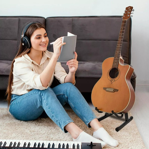 Soporte Atril Guitarra Y Bajo Plegable