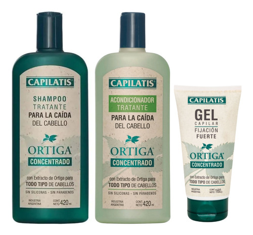 Capilatis Ortiga Concentrado Shampoo + Acondicionador + Gel