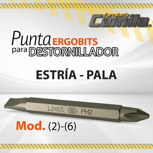 Punta Ergobits P/destornillad Estria-pala Mod.(2)-(6)/ 04223