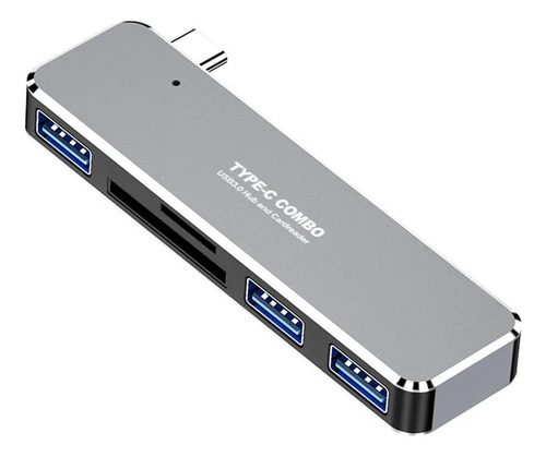 A A Adaptador Hub 5 En 1 Con Lector Usb 3.0 Tipo C A 4k Hdmi