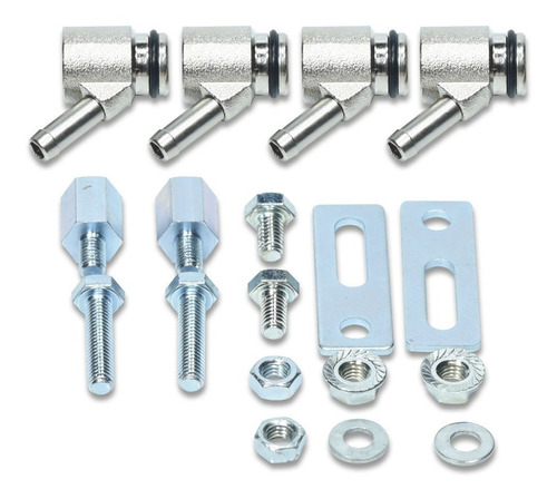 Kit 4 Adaptadores De Bico Rampa Flauta Gnv 1 Oring Curto 6mm