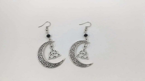 Aretes Lunas Triquetas Goth Wicca New Goth Goticos Dark