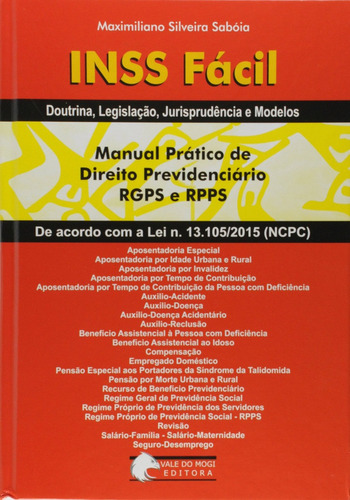 Livro Inss Fácil. Manual Prático De Direito Previdenciário
