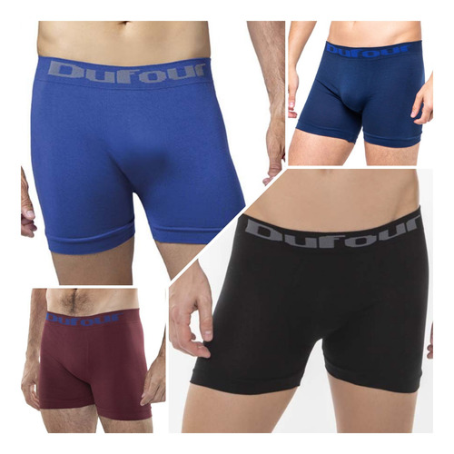 Pack X2 Dufour Boxer Hombre Algodón S/costura Liso A. 12050