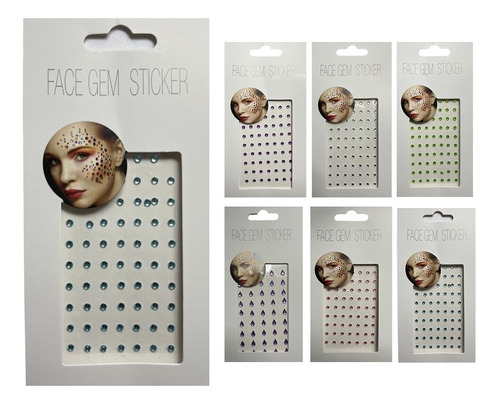 Strass Brillos Adhesivos - Rostro Uñas - Stickers Cara